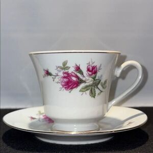 Crescent Fine China Teacup and Saucer